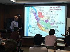 2日目「ボルドー地区のワインについて」の授業